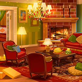 скетчи игровых комнат