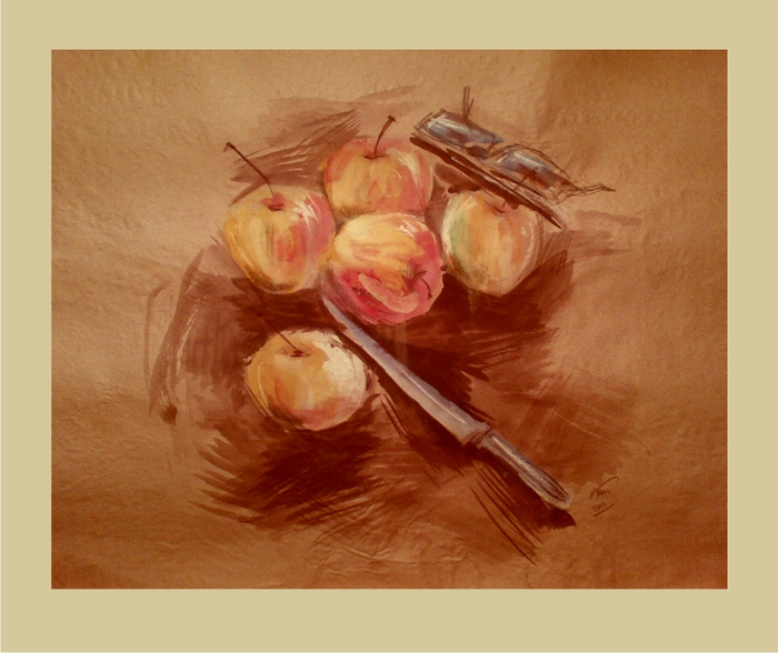 Европластиковый натюрморт с железным ножыком