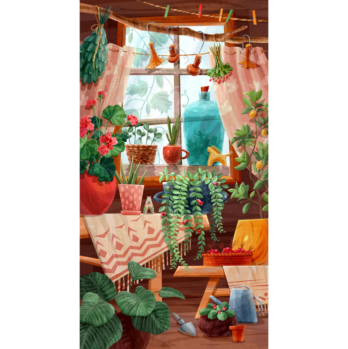 Деревенское окно