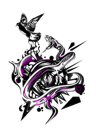 Змея и голубь