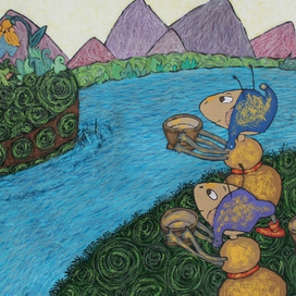 Лягушка и муравьи