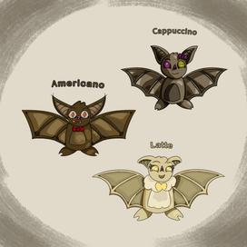 Coffe Bats characters