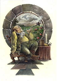 ДЖОН РОНАЛЬД РУЭЛ ТОЛКИН "ХОББИТ" ИЛЛЮСТРАЦИЯ.