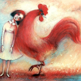 Девочка и петух