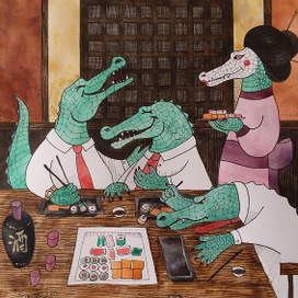 Крокодилы в суши-баре