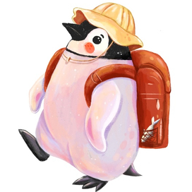 Персонаж книги "Путешествие пингвиненка"