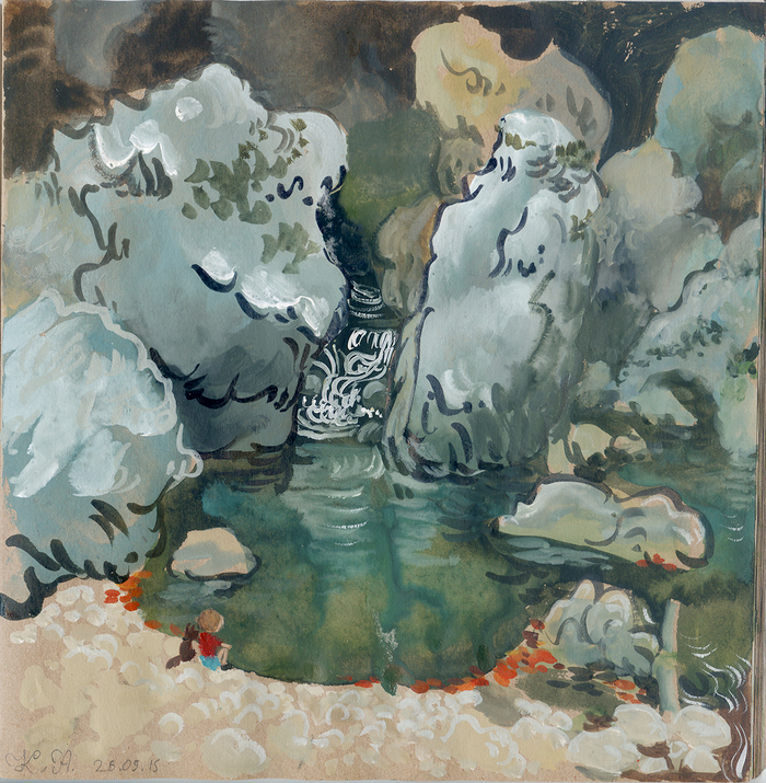 маленький поэт на горной реке