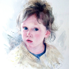 Детский портрет акварелью