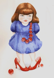 Опять надела мамины туфли...