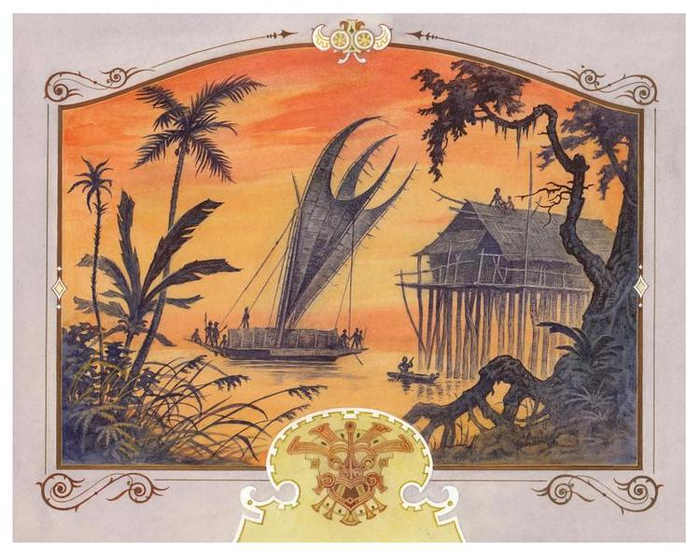 2 форзац к книге СОКРОВИЩА ГОЛУБЫХ ГОР -Э.Сальгари