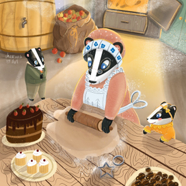 Иллюстрация для книги "В гостях у бабушки Барсучихи»"