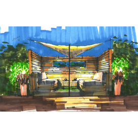 ручной рендеринг  беседки