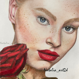 Девушка с розой