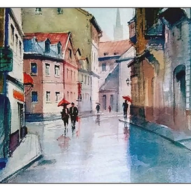 ,,Дождливый день в Старой Риге,,