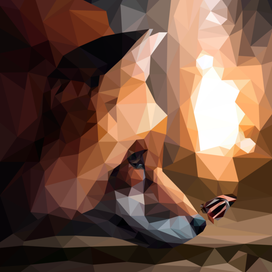 Лиса и бабочка