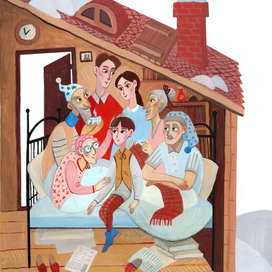 Иллюстрация к сказочной повести Роальда Даля "Чарли и шоколадная фабрика"