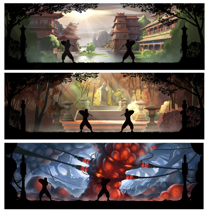 Фоны для игры Shadow fight