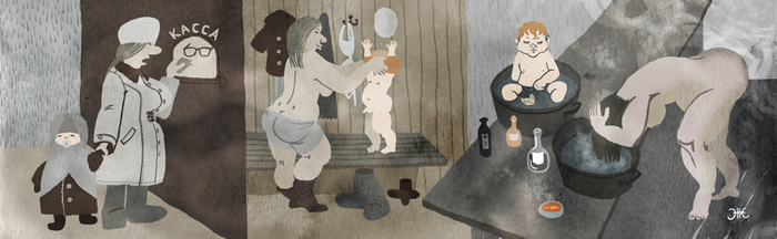 Советская баня. (из банной серии)