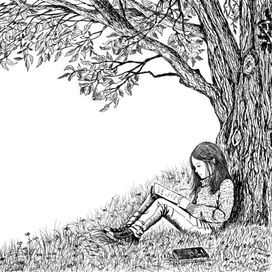 Иллюстрация к детской книге "Бегущие по кромке леса"