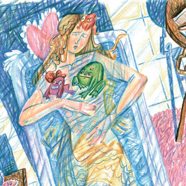 элиза в ванной. "дикие лебеди"