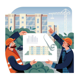 Векторная иллюстрация для строительной фирмы