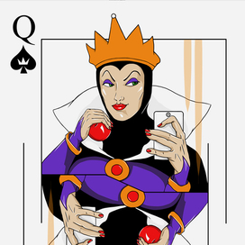 игральная карта королева из белоснежки