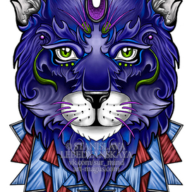 Кот эскиз тату. Геометрия. Эскиз татуировки. Добрый. Kind. Geometry. Cat tattoo sketch, sur, blue, neotrad, tattoo flash, illustration.