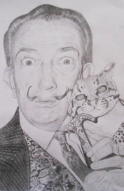 Сальвадор Дали с котом