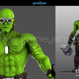 3D Funifap Воин игры Моделирование персонажа