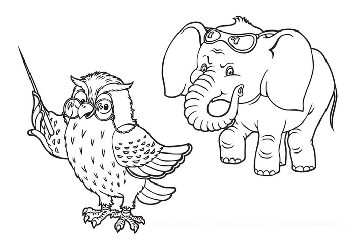 Сова и слон