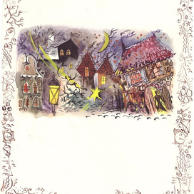 Страница к книжке " Старый фонарь"Андерсена.