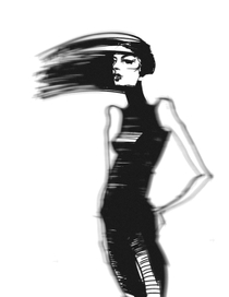 девушка шторм