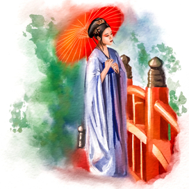 Цифровая иллюстрация в стиле акварель