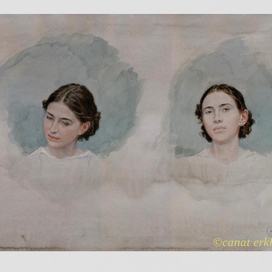 Портрет. акварель. 25 х 35 см.