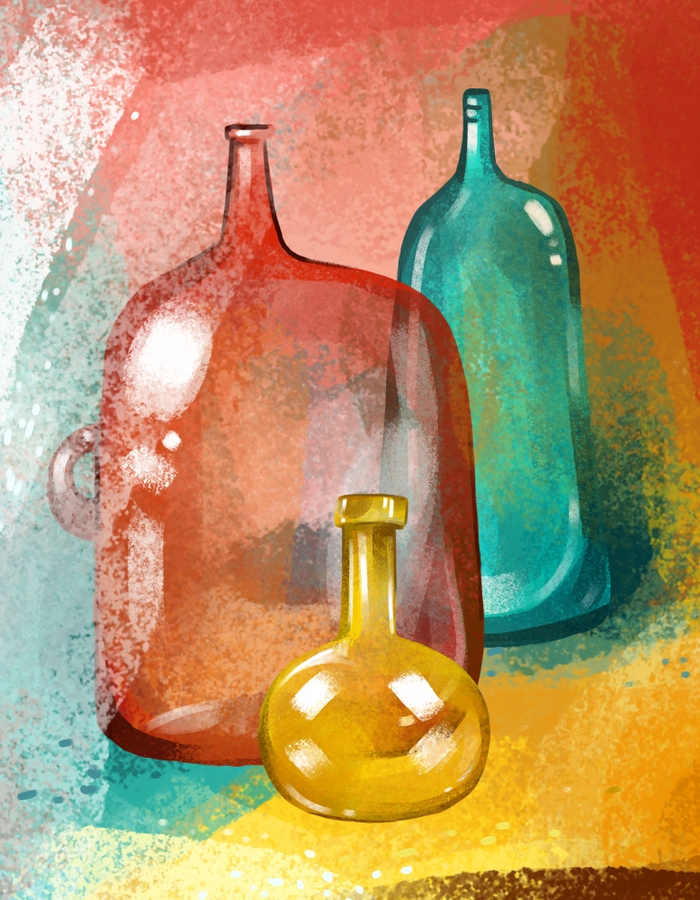 Натюрморт со стеклом