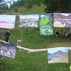 Выставка на Алтае. Яблочный спас. 2008.