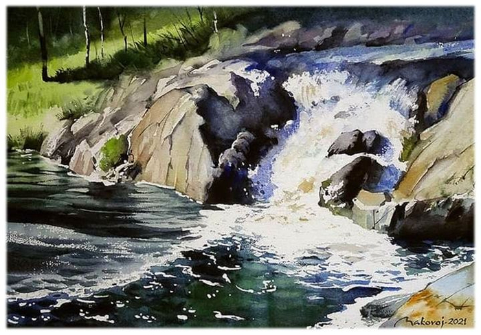 ,,Стремнина водопада в Лахденпохья,,