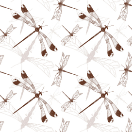 Паттерн со стрекозами
