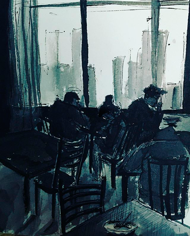 С видом на город