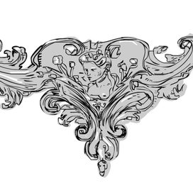 декоративный уголовой картуш