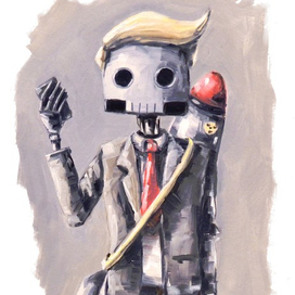 Этюд маслом "Холодное селфи"