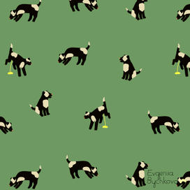 Забавный необычный паттерн с собачками