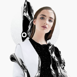 Коллажи иллюстрации для инстаграм-аккаунта футуристичного бренда одежды Lokoto