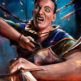 Мечник в пылу битвы