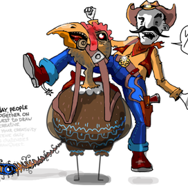 "Give the turkey feathers"