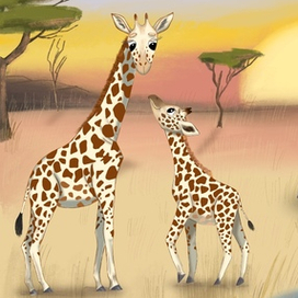 Мамы и малыши в Африке