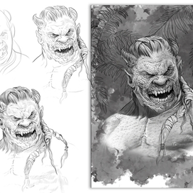 Этапы наброска персонажа..