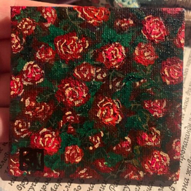 Розы на холсте