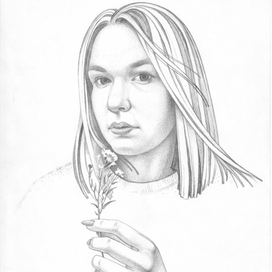 Портрет с цветком