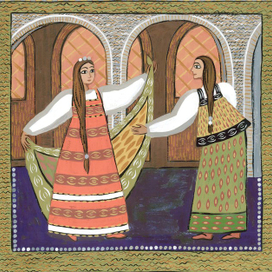 Иллюстрация к сказке "Аленький цветочек"